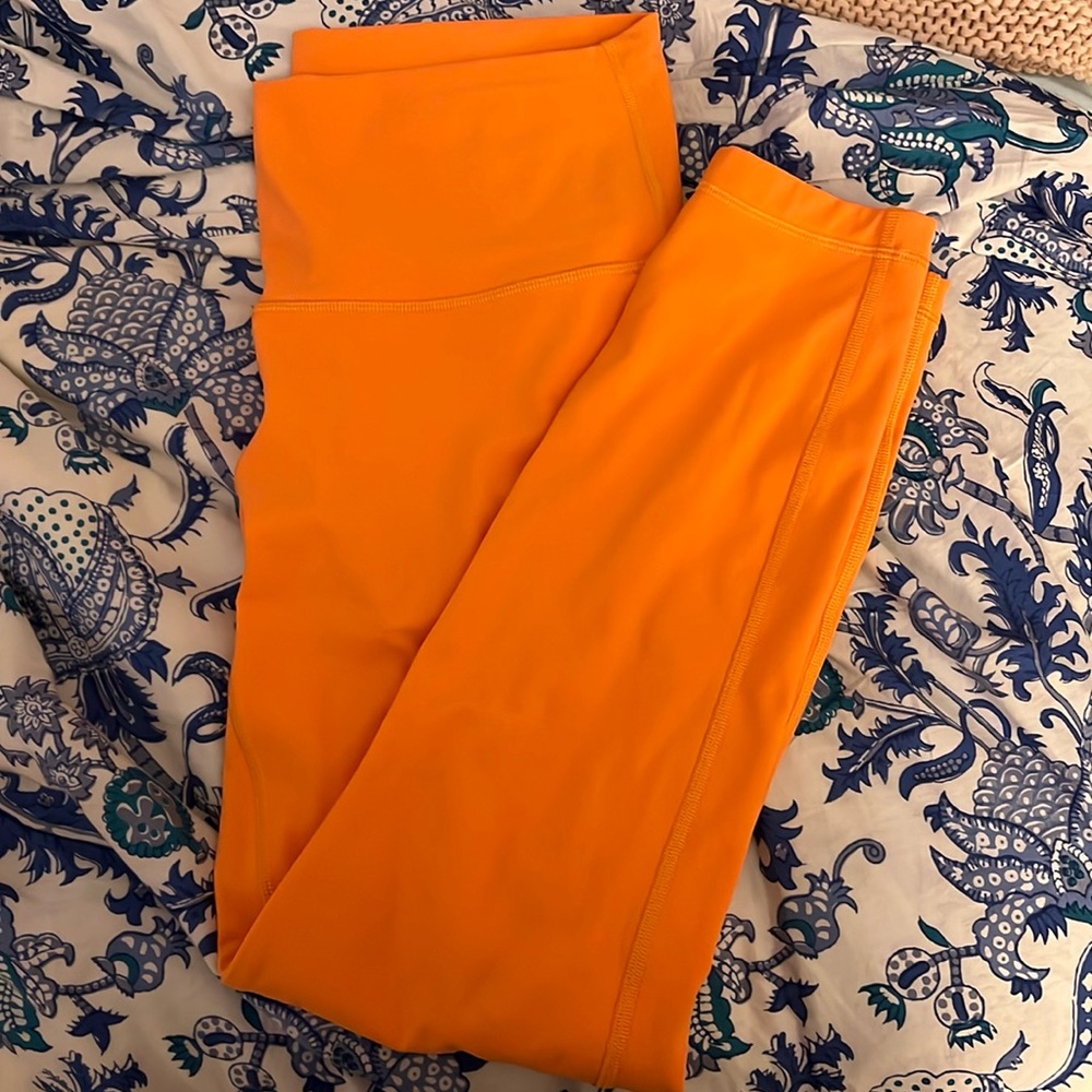 Orange lulu leggings